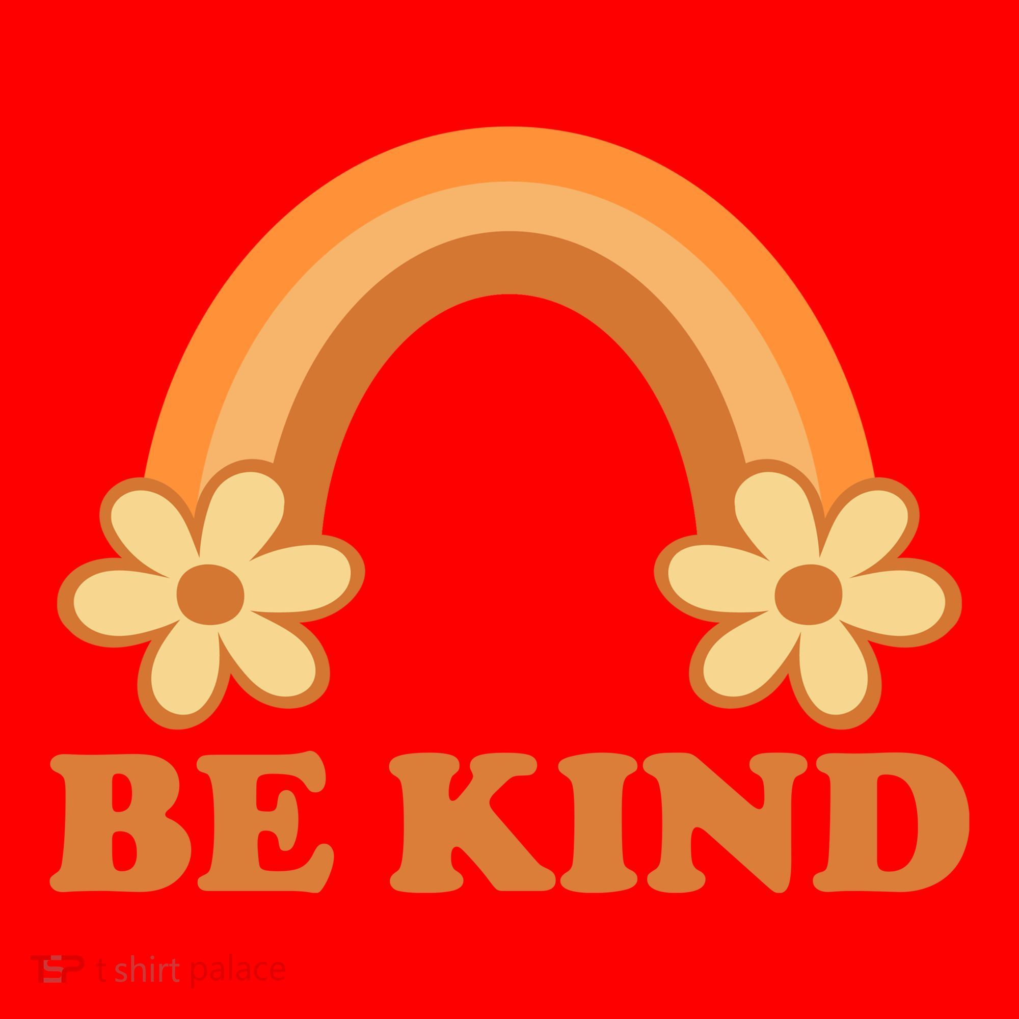 Be Kind Rainbow Retro Sunflower Santa Hat