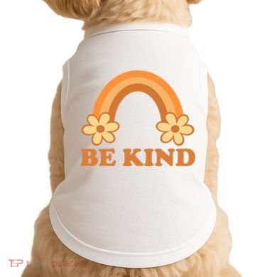 Be Kind Rainbow Retro Sunflower Doggie Tank