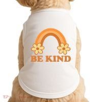 Be Kind Rainbow Retro Sunflower Doggie Tank thumb 0