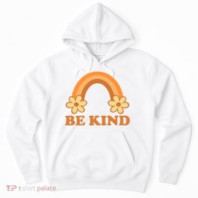 Be Kind Rainbow Retro Sunflower Hoodie