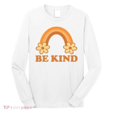 Be Kind Rainbow Retro Sunflower Long Sleeve Shirt