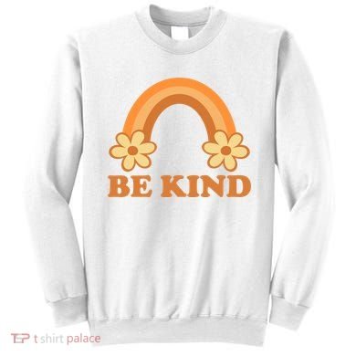 Be Kind Rainbow Retro Sunflower Sweatshirt