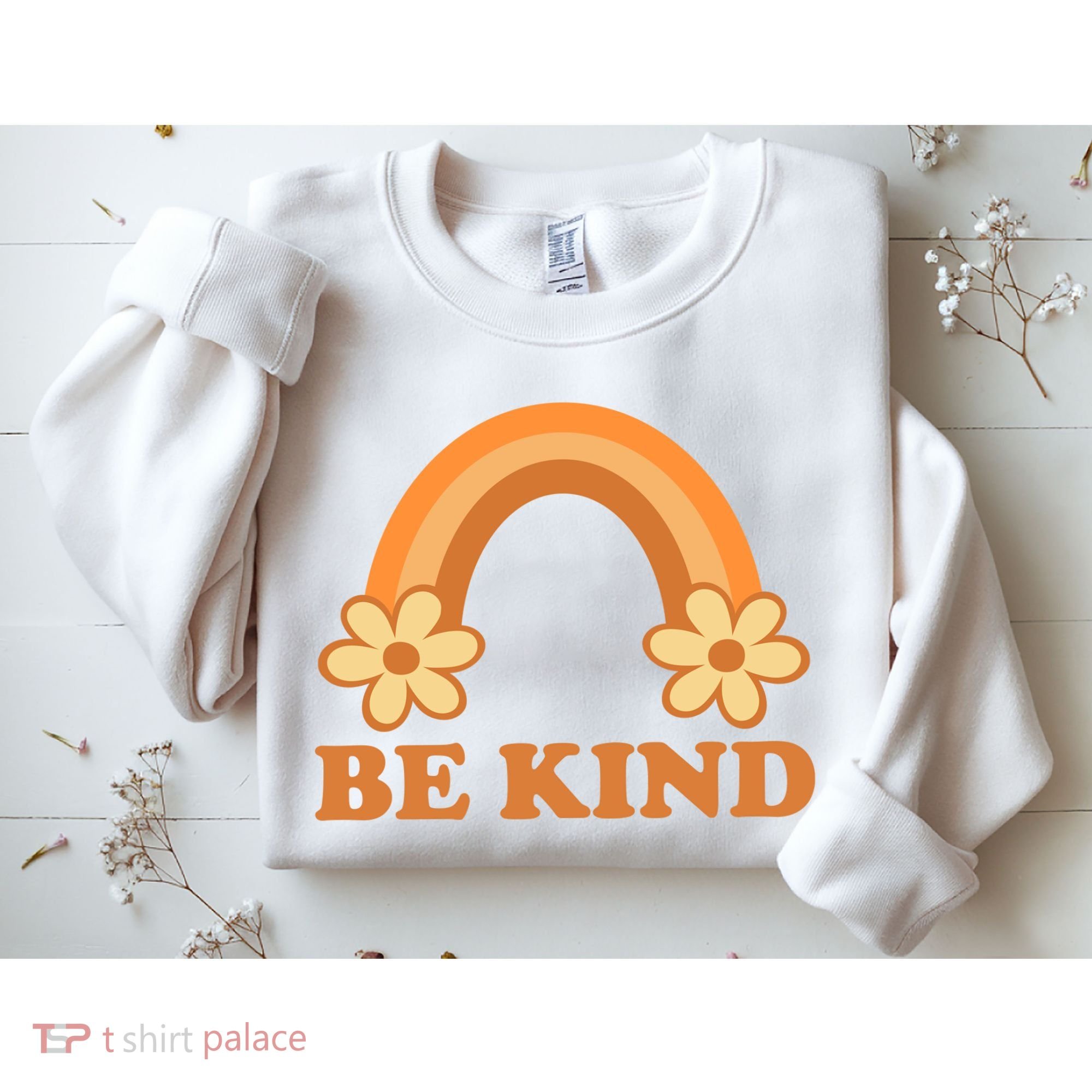Be Kind Rainbow Retro Sunflower Sweatshirt