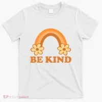 Be Kind Rainbow Retro Sunflower T-Shirt thumb 0