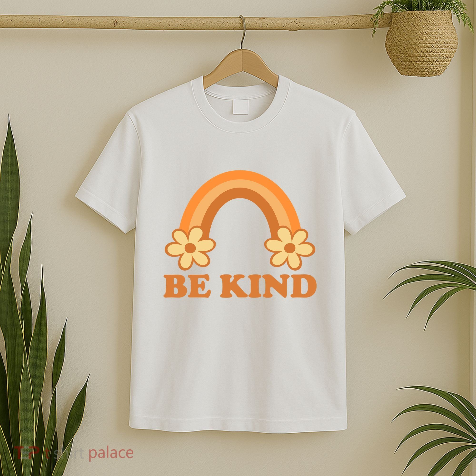 Be Kind Rainbow Retro Sunflower T-Shirt