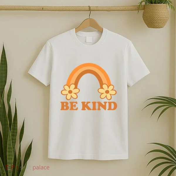 Be Kind Rainbow Retro Sunflower T-Shirt