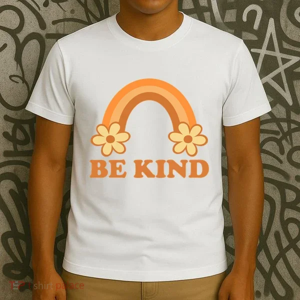 Be Kind Rainbow Retro Sunflower T-Shirt