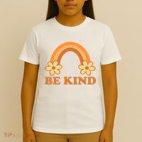 Be Kind Rainbow Retro Sunflower T-Shirt thumb 4