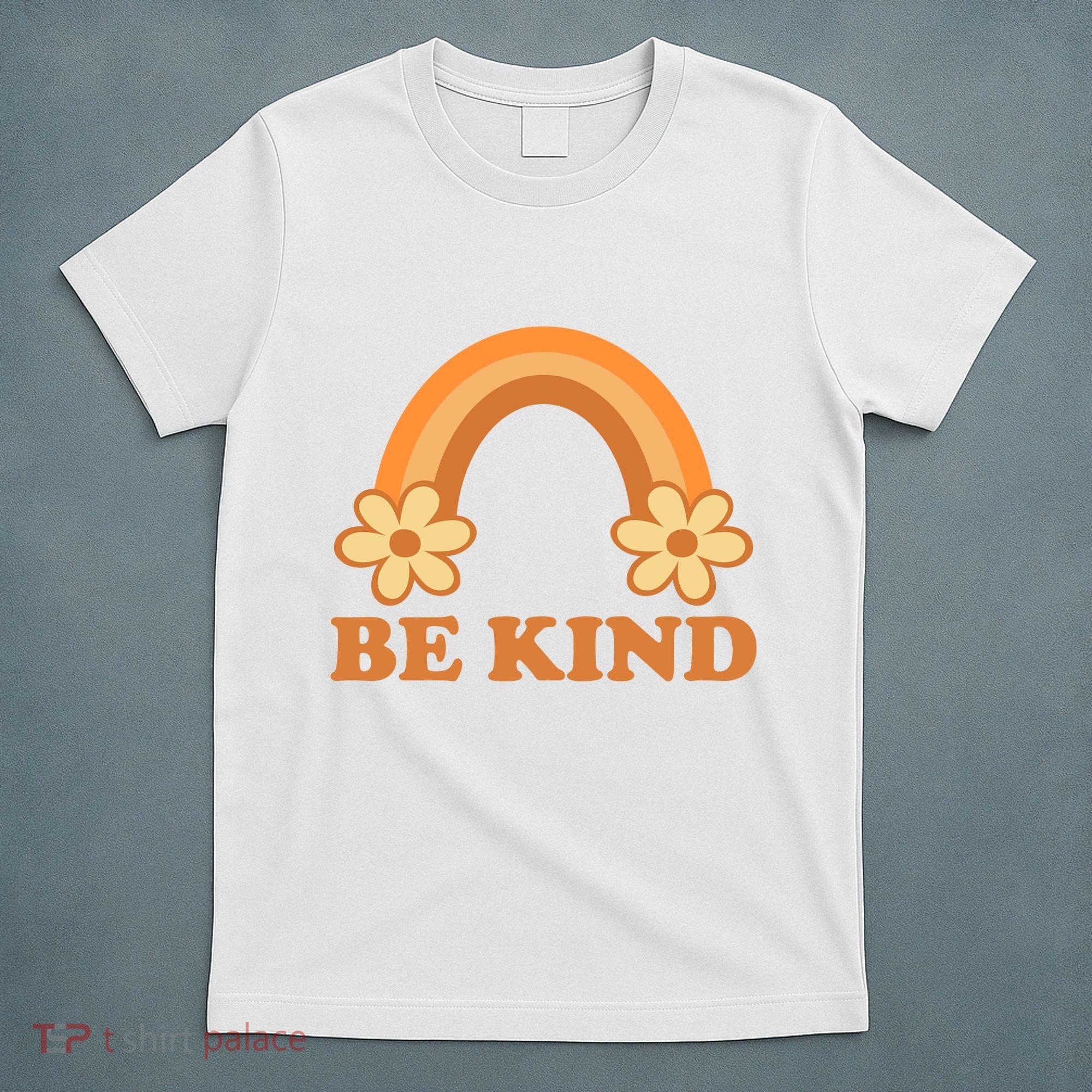 Be Kind Rainbow Retro Sunflower T-Shirt