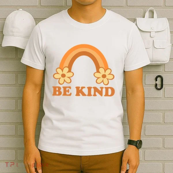 Be Kind Rainbow Retro Sunflower T-Shirt