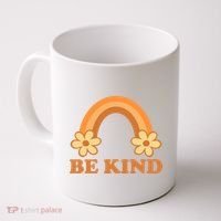 Be Kind Rainbow Retro Sunflower Coffee Mug thumb 0