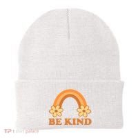 Be Kind Rainbow Retro Sunflower Beanie thumb 0