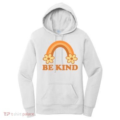 Be Kind Rainbow Retro Sunflower Women's Hoodie