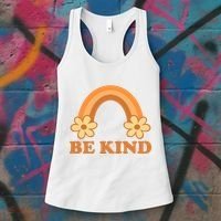 Be Kind Rainbow Retro Sunflower Women's Tank Top thumb 3