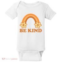 Be Kind Rainbow Retro Sunflower Baby Bodysuit thumb 0