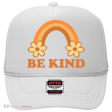 Be Kind Rainbow Retro Sunflower Hat