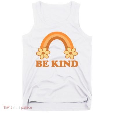 Be Kind Rainbow Retro Sunflower Tank Top