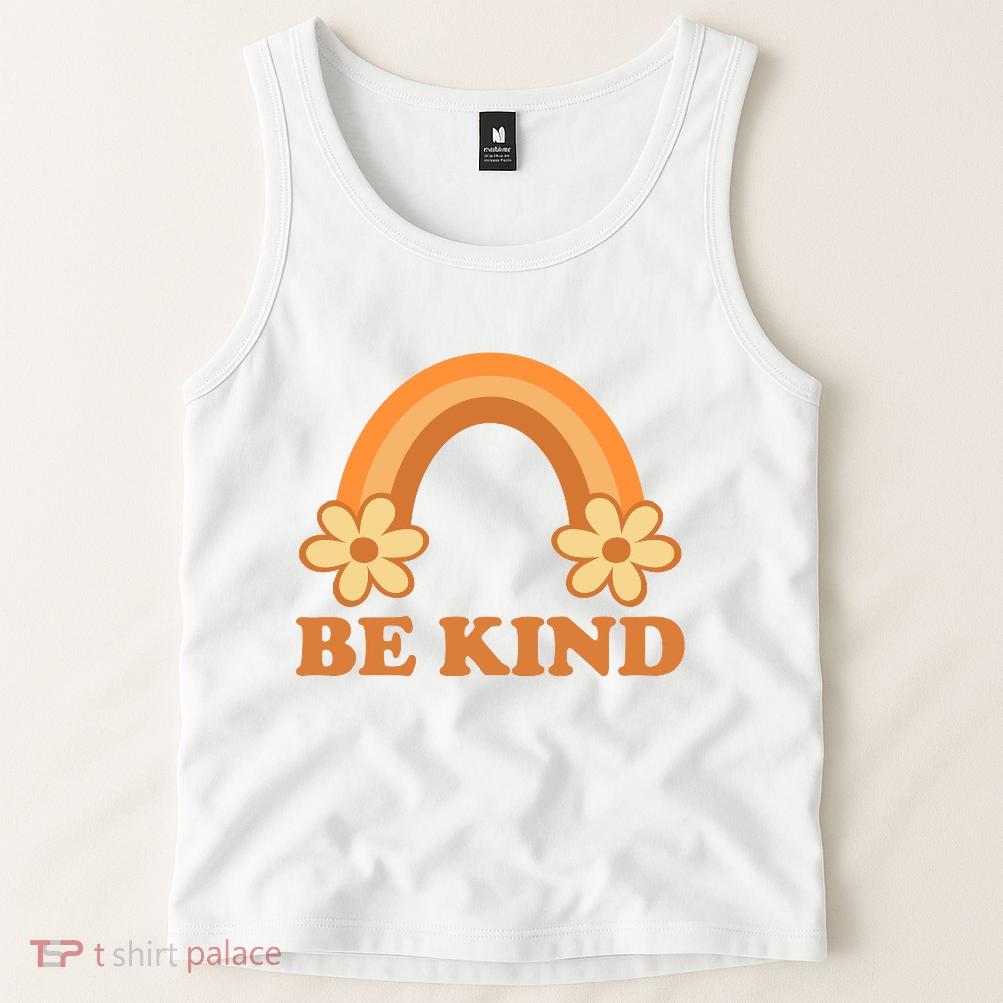 Be Kind Rainbow Retro Sunflower Tank Top
