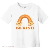 Be Kind Rainbow Retro Sunflower Toddler T-Shirt thumb 0
