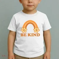 Be Kind Rainbow Retro Sunflower Toddler T-Shirt thumb 2