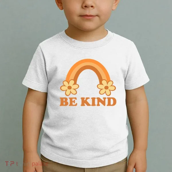 Be Kind Rainbow Retro Sunflower Toddler T-Shirt
