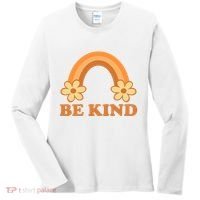 Be Kind Rainbow Retro Sunflower Women's Long Sleeve Shirt thumb 0