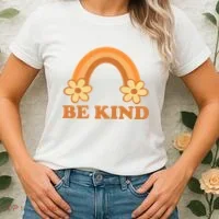 Be Kind Rainbow Retro Sunflower Women's T-Shirt thumb 2