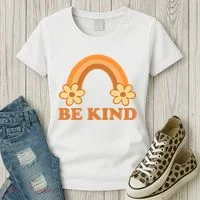 Be Kind Rainbow Retro Sunflower Women's T-Shirt thumb 3