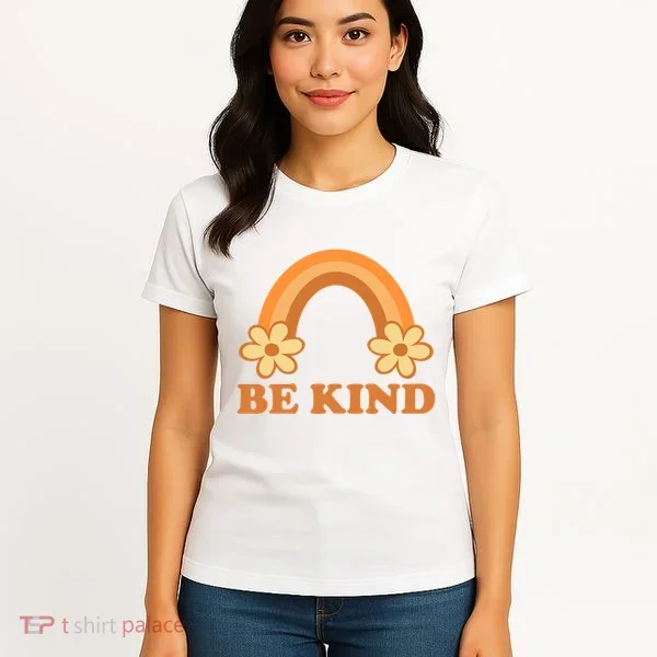 Be Kind Rainbow Retro Sunflower Women's T-Shirt