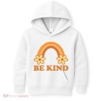 Be Kind Rainbow Retro Sunflower Kids Hoodie thumb 0