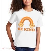 Be Kind Rainbow Retro Sunflower Kids T-Shirt thumb 2