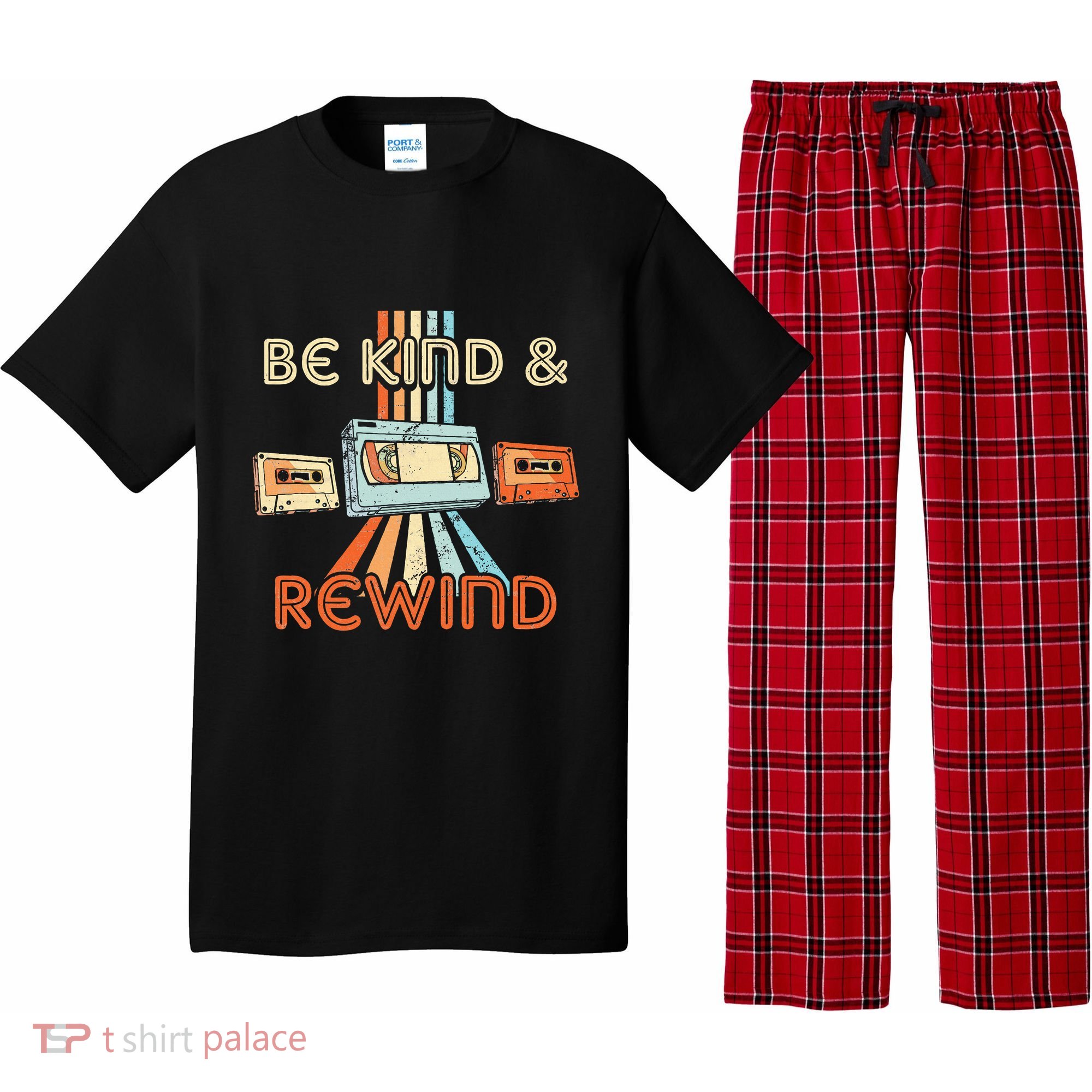 Be Kind & Rewind Vintage 90S Nostalgic 80S Throwback Pajama Set