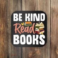 Be Kind Read Books Coaster thumb 0