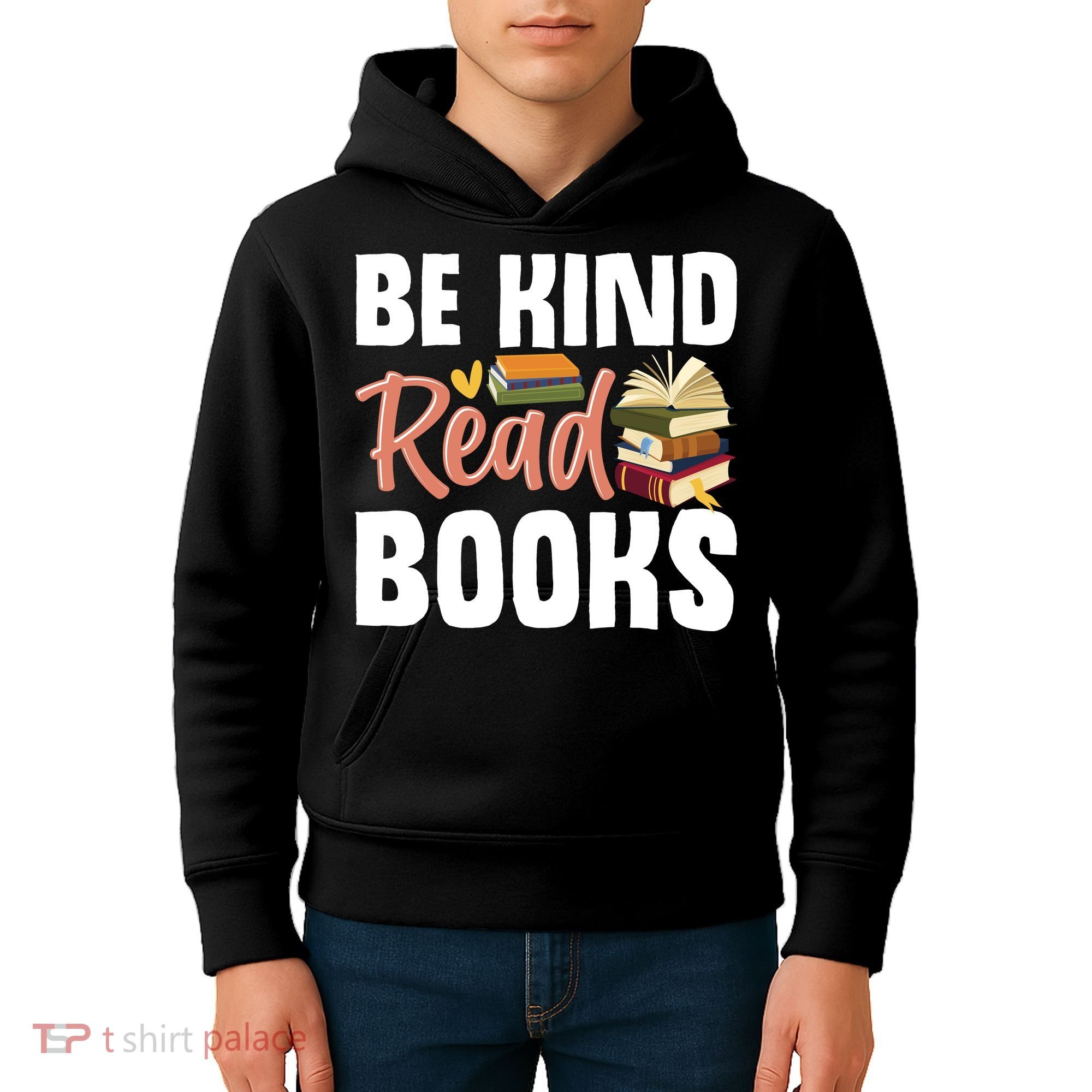 Be Kind Read Books Kids Hoodie