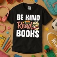 Be Kind Read Books Kids T-Shirt thumb 3