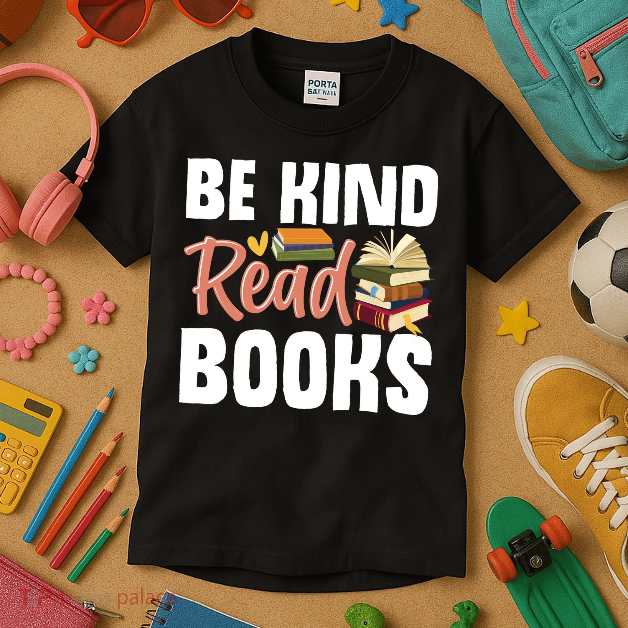 Be Kind Read Books Kids T-Shirt