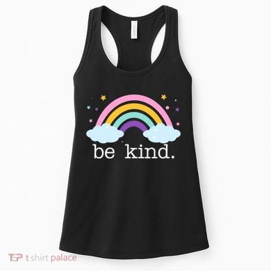 Be Kind Rainbow Star Colorful Cute Women's Tank Top