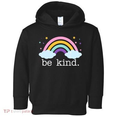 Be Kind Rainbow Star Colorful Cute Toddler Hoodie