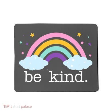 Be Kind Rainbow Star Colorful Cute Mousepad