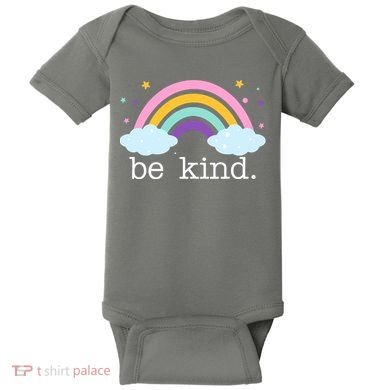 Be Kind Rainbow Star Colorful Cute Baby Bodysuit