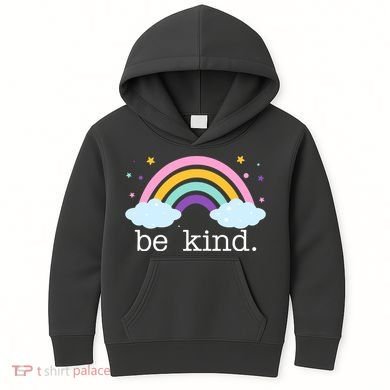 Be Kind Rainbow Star Colorful Cute Kids Hoodie