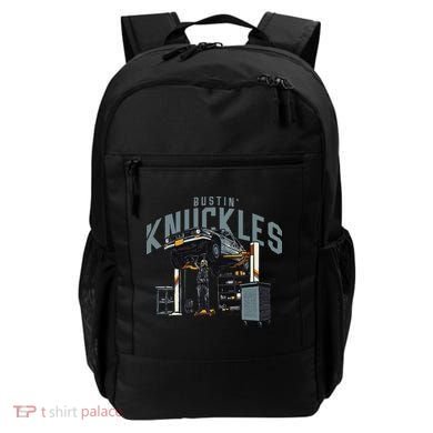 Bustin Knuckles Skeleton Auto Mechanic Humor Backpack