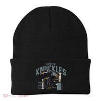 Bustin Knuckles Skeleton Auto Mechanic Humor Beanie thumb 0