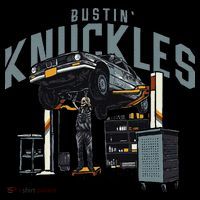 Bustin Knuckles Skeleton Auto Mechanic Humor Women's Hoodie thumb 2