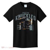 Bustin Knuckles Skeleton Auto Mechanic Humor Kids T-Shirt thumb 0