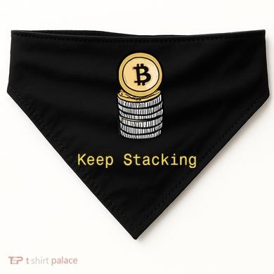 Bitcoin Keep Stacking USA-Made Doggie Bandana