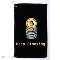 Bitcoin Keep Stacking Golf Towel thumb 0