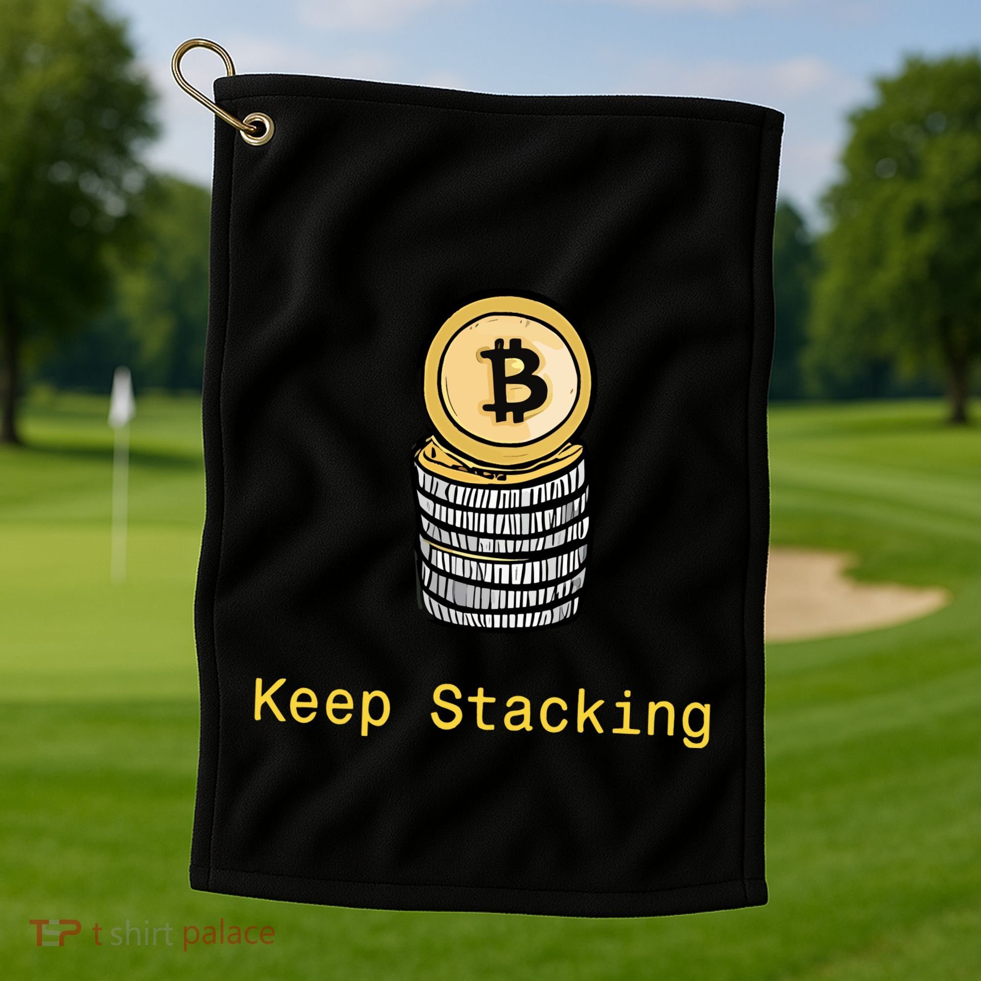 Bitcoin Keep Stacking Golf Towel
