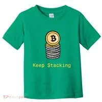 Bitcoin Keep Stacking Toddler T-Shirt thumb 0