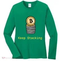 Bitcoin Keep Stacking Women's Long Sleeve Shirt thumb 0